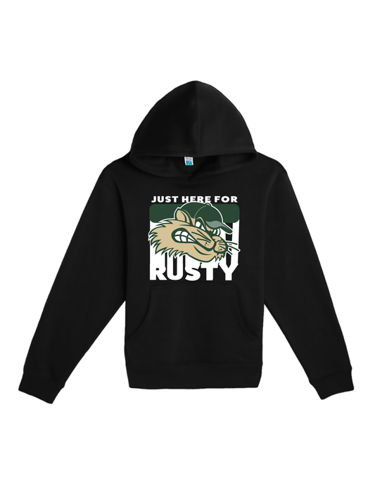 Youth Just Here for Rusty Hoodie